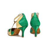 Two-color Dance Shoes Pointed Toe Latin Modern Jazz Dancing Women Sandals Summer Indoor Soft Bottom Practice MartLion   