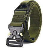 Genuine tactical belt quick release outdoor military belt soft real nylon sports accessories men's and women black belt Mart Lion ZV08 green China 125CM