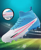 Men's Soccer Shoes Outdoor Non Slip Children's Football Turf Soccer Cleats High Ankle Field Boots Mart Lion   