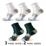 Men's Ankle Socks with Cushion Athletic Running Socks Breathable Comfort for 5 Pairs Lot Sports Sock Mart Lion 3 White 2 Green EU 38-45 