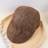 Men's Berets Painter Cap Spring Winter Berets Hat For Men's Women Retro England Hat Visors Peaked Cap Solid Duckbill Hat MartLion TypeC-06  