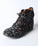 Autumn Women's Belt Sequined Low-heeled Ankle Boots MartLion   