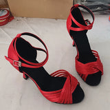The game Latin Dance Shoes for Women Party Ballroom Performances Sandals Summer Indoor Soft Bottom High Heel Tango Jazz MartLion   