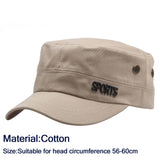 Casual Cadet Hat Men's Flat Top Caps Cotton Visor Hats Summer Autumn Vintage Army Hats Adult Dad Hat Unisex Baseball Cap MartLion A-beige  