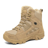 Men's Military Boots Combat Ankle Boot Tactical Warm Fur Army Work Safety Shoes Motocycle Mart Lion Beige 39 