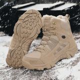 Men's Military Boots Combat Ankle Boot Tactical Warm Fur Army Work Safety Shoes Motocycle Mart Lion   