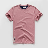 Men's T-shirt Cotton Solid Color t shirt Men's Causal O-neck Basic Male Classical Tops Mart Lion Followred62 M 