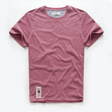 Men's T-shirt Cotton Solid Color t shirt Men's Causal O-neck Basic Male Classical Tops Mart Lion Lred07 M 