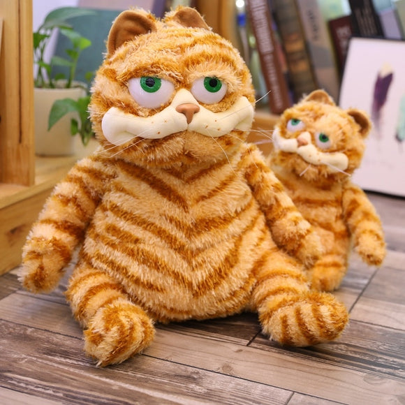 Fat Angry Cat Soft Plush Toy Stuffed Animals Lazy Foolishly Tiger skin Simulation Ugly Cat Plush toy Xmas Gift For Kids Lovers Mart Lion about 30cm  