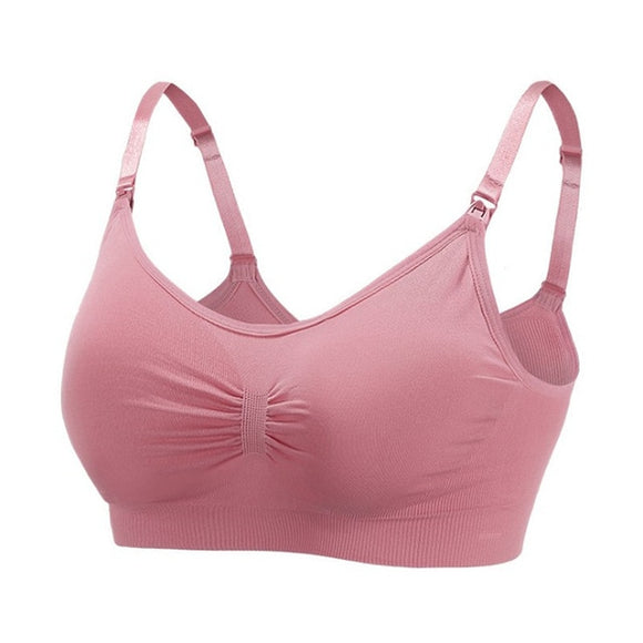 Maternity Bras Wirefree Nursing Bra Panties Set Pregnancy Clothes Prevent Sagging Breastfeeding Women Breathable Lactancia Mart Lion rose Red S China