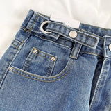 Vintage Women High Waist Jeans Multi-button Harem Pants Streetwear Boyfriend Mom Loose Straight Wide Leg Denim Trousers Mart Lion   