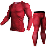 Thermal underwear set Men's clothing Compression sports Quick-drying jogging suit Winter warm MMA Mart Lion Yellow L 