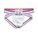 men's Underwear Gay Underpants Thong Jockstrap Breathable Mesh Tanga Hombre Underwear String Homme Erotic Mart Lion White M 1pc