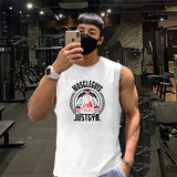 Muscleguys cotton sleeveless shirt tank top men's fitness shirt gym bodybuilding workout gym singlet vest Mart Lion   