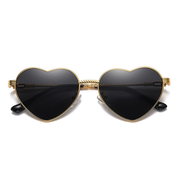 JackJad Brand Stylish Cool Cute Heart Shape Style Gradient Sunglasses Women ins Twisted Metal Design 8089 Mart Lion   