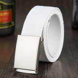 Candy Color Canvas Belt men's Women Unisex Outdoor Military Tactical Waist Belt for Jeans Mart Lion White China 110cm