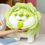 Cute Vegetable Fairy Plush Toys Japanese Cabbage Dog Fluffy Soft Shiba Inu Pillow Stuffed Animals Doll for Kids Baby Girls Gifts Mart Lion   
