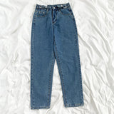 Vintage Women High Waist Jeans Multi-button Harem Pants Streetwear Boyfriend Mom Loose Straight Wide Leg Denim Trousers Mart Lion Vintage blue S 