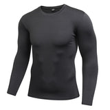 Men's Compression Under Base Layer Top Long Sleeve Tights Sports Rashgard Running Gym T Shirt Fitness Mart Lion Black S 