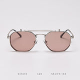 Vintage SteamPunk Style Polarized Tint Ocean Lens Sunglasses Flip Up Clamshell Design Oculos De Sol S31610 Mart Lion   