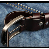 Genuine Leather Belt Men's Casual Metal Pin Detachable Buckle Straps Belt Ceintures Jeans Belts Mart Lion   