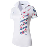 jeansian Women Casual Designer Short Sleeve T-Shirt Golf Tennis Badminton White Mart Lion   