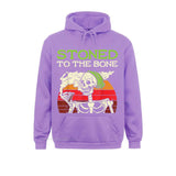 Stoned To The Bone Skeleton Smoking Weed Halloween Pot Hoodie Slim Fit Women Sweatshirts Long Sleeve Hoodies Hoods Mart Lion Purple S 