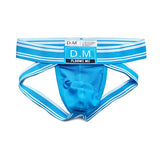 men's Underwear Gay Underpants Thong Jockstrap Breathable Mesh Tanga Hombre Underwear String Homme Erotic Mart Lion Blue M 1pc