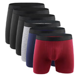 Men's Cotton Underwear Cotton Boxers Briefs Calzoncillos Hombre Panties Solid Underpants Bokserki Meskie Boxer Shorts Mart Lion B1005-6pcs XL(55-70kg) 