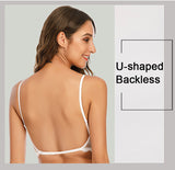 Lace Bra Deep U Backless Bralette Triangular Soft Seamless Underwear Women Low Back Transparent Bras Biustonosz Tank Tops Mart Lion   