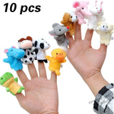 10pcs Soft Cute Baby Toys Hand Finger Puppet Cloth Soft Dolls Parent-child Game Props For Neonatal Mart Lion Default Title  
