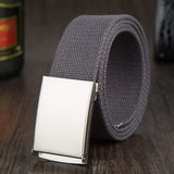 Candy Color Canvas Belt men's Women Unisex Outdoor Military Tactical Waist Belt for Jeans Mart Lion dark grey China 110cm