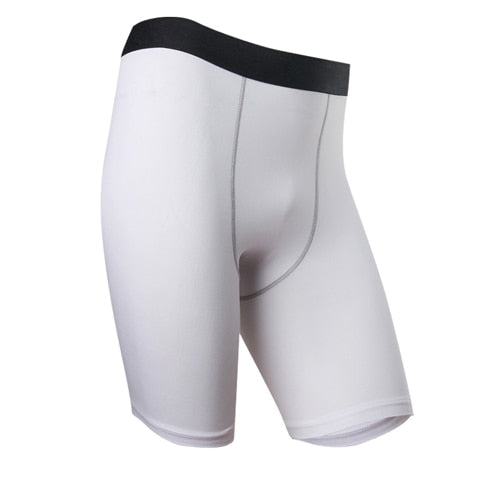 Base Layer Gym Compression Shorts Fitness Bodybuilding Workout Gym Athletic Tights Running Black Shorts Mart Lion White S 
