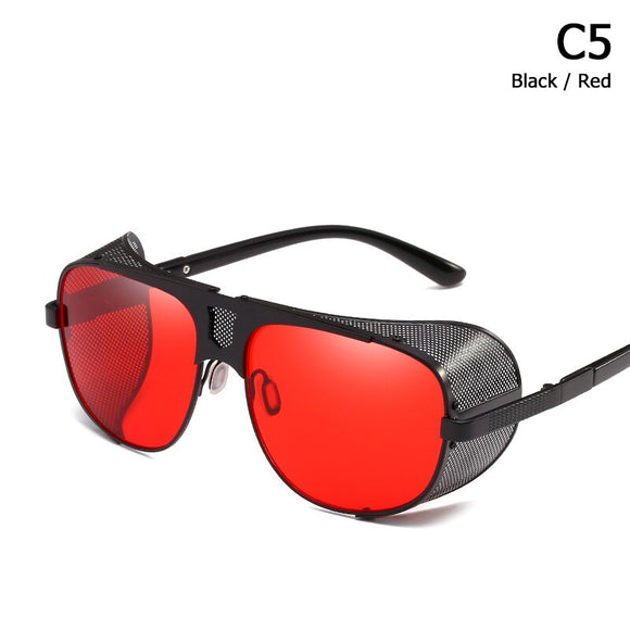 Cool Shield Punk Style Side Mesh Sunglasses Design Sun Glasses Oculos De Sol 66337 Mart Lion C5  