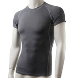 Running shirt summer Men's Sports Training Slim Fit Tights Tops Tees Gym Compression Black T-shirts Mart Lion Gray S 