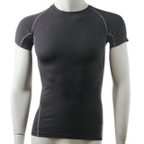 Running shirt summer Men's Sports Training Slim Fit Tights Tops Tees Gym Compression Black T-shirts Mart Lion Black S 