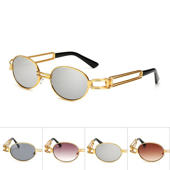 Hip Hop Retro Small Round Sunglasses Women Vintage Steampunk Men's Gold  Frame Eyewear Oculo Mart Lion   
