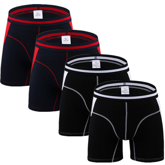 4pcs/lot Men's Underwear Long Boxers Panties Boxershort Calzoncillos Men's Underpants Boxer Hommes Modal Hombre Mart Lion BBNN M Waist 66 to 76cm 