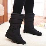 Women Boots Waterproof Down Winter Warm Ankle Snow Shoes Winter Heels Mart Lion   