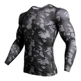 Men's Long Sleeve T-shirts Gym Clothing Sportswear Sporting Cry Fit Running Rashguard Sport Compression Mart Lion TC110 M 