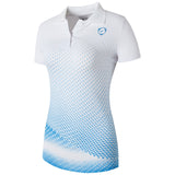 jeansian Style Women's Casual Short Sleeve T-Shirt Tee Floral Print Polo Shirt Tshirt Golf Polos Tennis Badminton SWT302 Mart Lion   