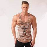 Men's Bodybuilding Tank Tops Camouflage Sleeveless Shirt Gym Fitness Workout Singlet Vest Undershirt Quick Dry Training Clothing Mart Lion C3 M 