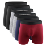 Men's Cotton Underwear Cotton Boxers Briefs Calzoncillos Hombre Panties Solid Underpants Bokserki Meskie Boxer Shorts Mart Lion B1003-6pcs XL(55-70kg) 
