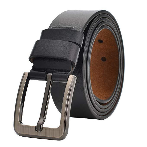 Genuine Leather Belt Men's Luxury Designer Belts Split Leather Waist Belt Mart Lion Black 105cm(waist85-90cm 