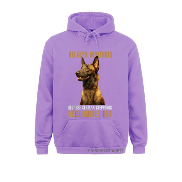 Belgian Malinois Flag Funny Chic Dog Gift Chic Long Sleeve Hoodies Hoods Men's Sweatshirts Mart Lion Purple S 
