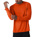 Men's Sun Protection T-shirts Summer UPF 50+ Long Sleeve Performance Quick Dry Breathable Hiking Fish UV-Proof Mart Lion Orange CN L(US M) China