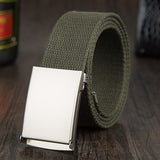 Candy Color Canvas Belt men's Women Unisex Outdoor Military Tactical Waist Belt for Jeans Mart Lion Army Green China 110cm