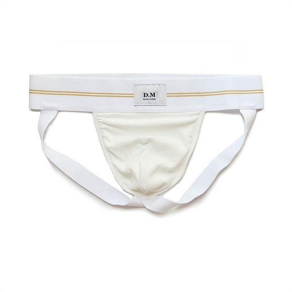 Man's Underwear Gay Thong Breathable Cotton Men's Underpants Lingerie Tanga Hombre Jockstrap Cueca Simple Mart Lion White M 