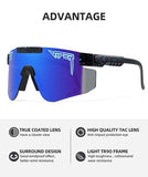 Sports Eyewear Cycling UV400 Outdoor Glasses Double Legs Bike Bicycle Sunglasses Wide View Mtb Goggles with Case Mart Lion   