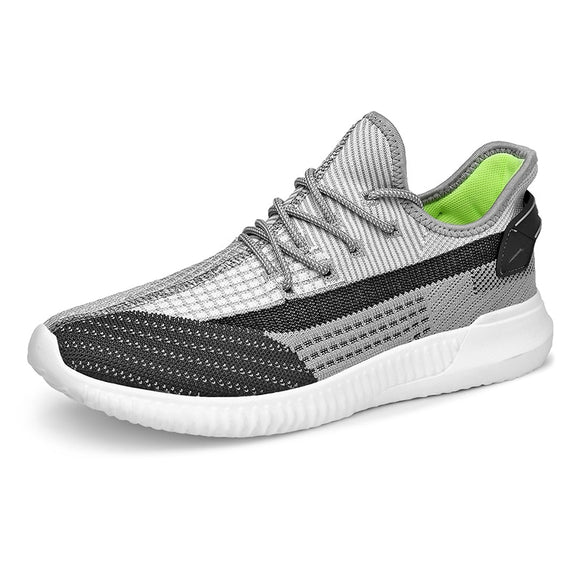 Lightweight knit Sneakers Men's Running Shoes Breathable Sports Walking Non-slip Jogging Women Trainers Mart Lion gray 2001 38 
